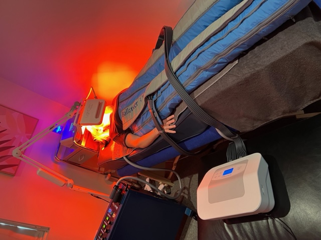 A Ballancer lymphatic drainage session at Biohacking Melbourne